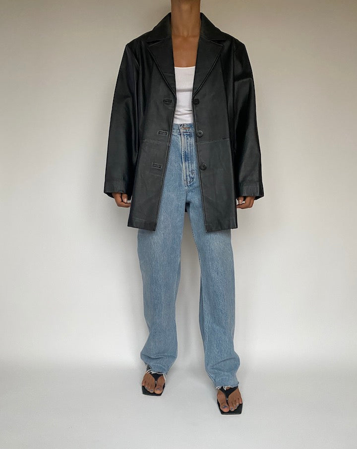 VINTAGE BLACK LEATHER JACKET 2874