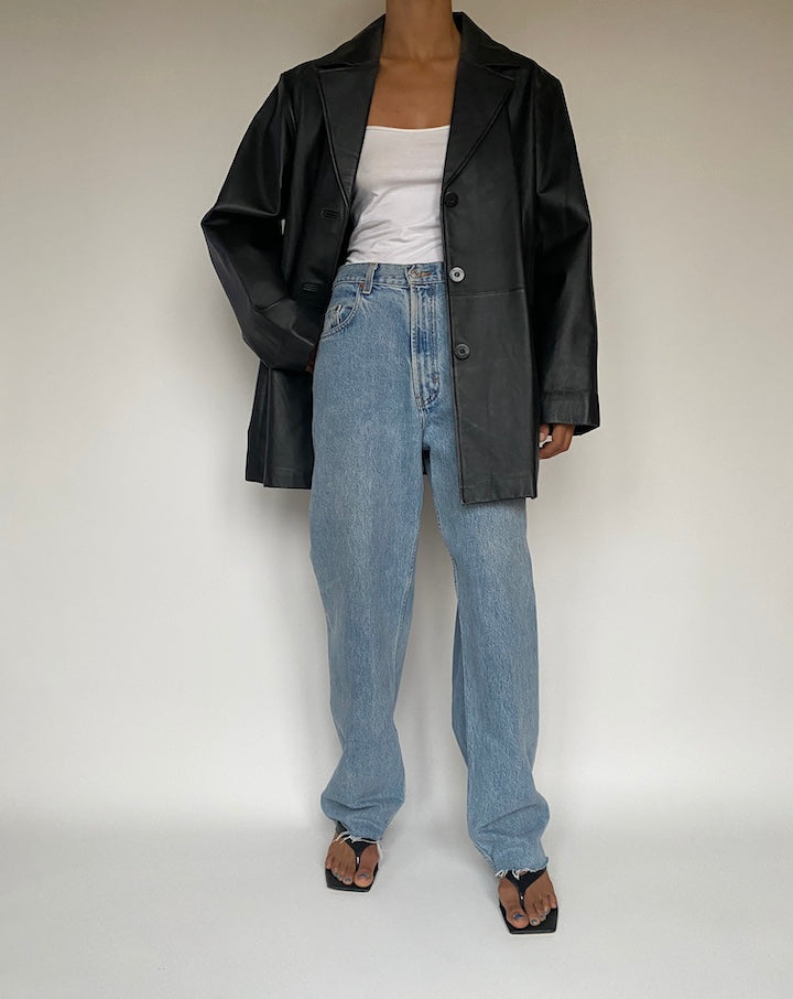 VINTAGE BLACK LEATHER JACKET 2874