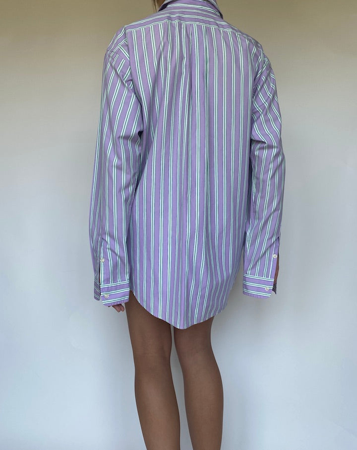 VINTAGE PURPLE STRIPED RALPH LAUREN SHIRT 3394