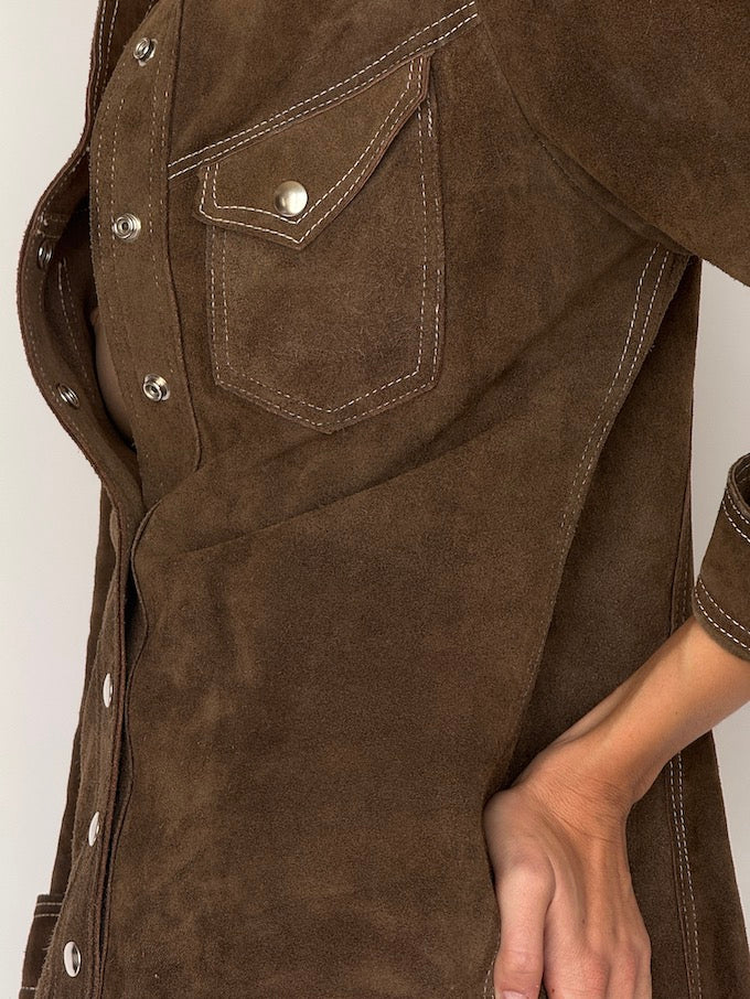 Vintage Suede Leather Shirt 6625