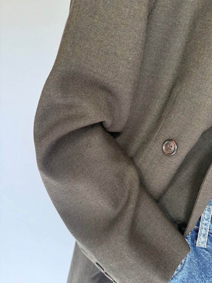 Vintage Brown Double-Breasted Blazer 4448