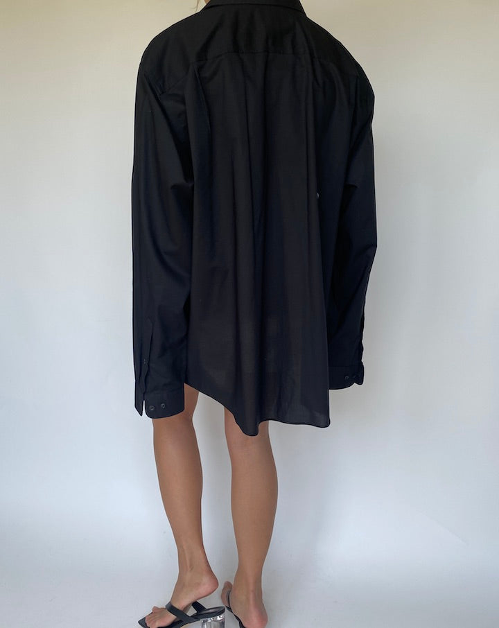 VINTAGE OVERSIZED BLACK SHIRT 3397