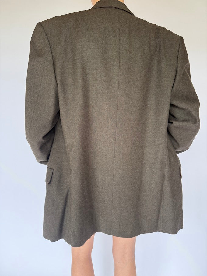 Vintage Brown Double-Breasted Blazer 4448