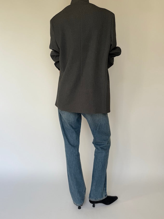 Vintage single-breasted blazer grey 6194