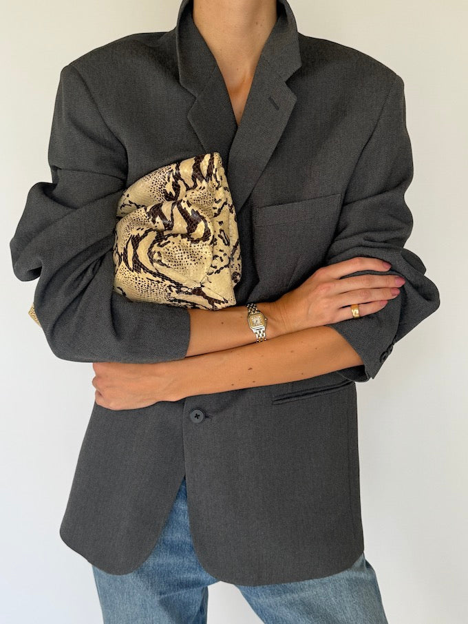 Vintage single-breasted blazer grey 6194