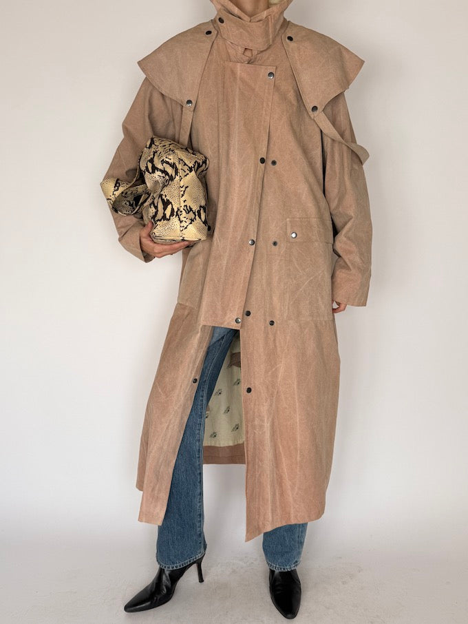 Vintage Oversized Trench Coat Sand 6626