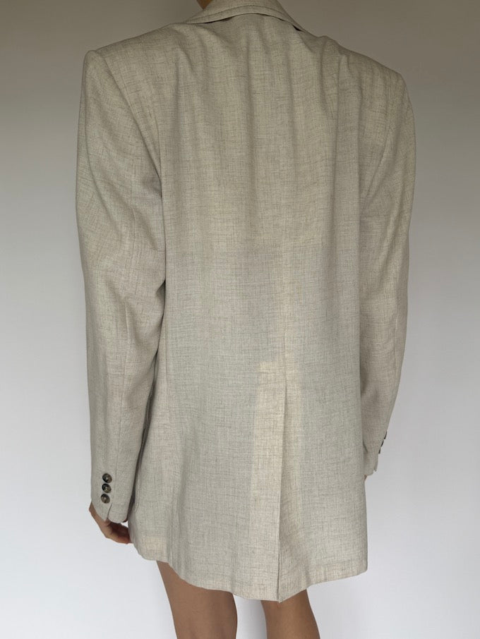 Vintage Oversized Blazer In Oat 5576