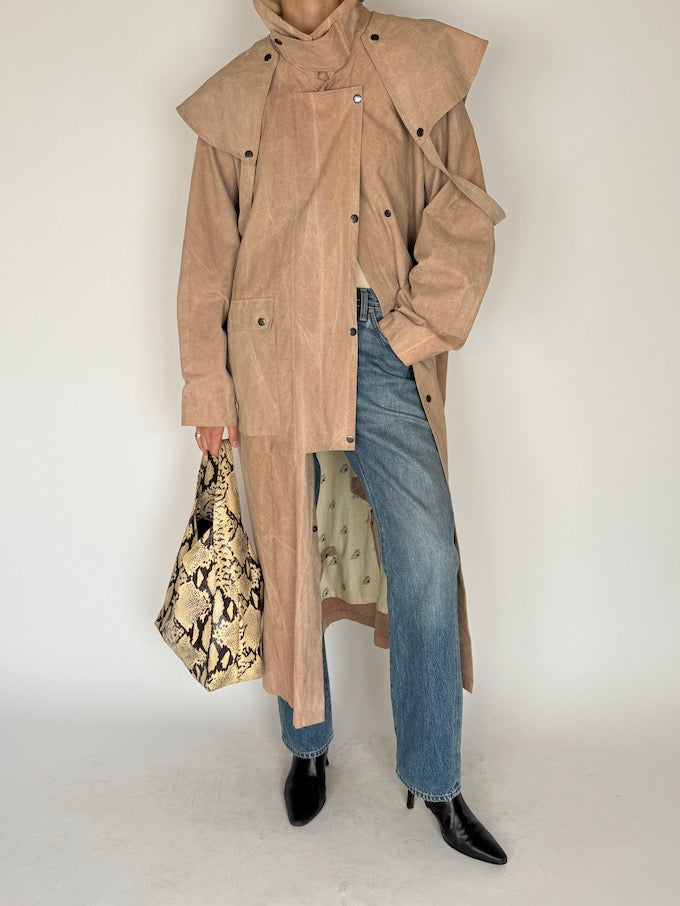 Vintage Oversized Trench Coat Sand 6626