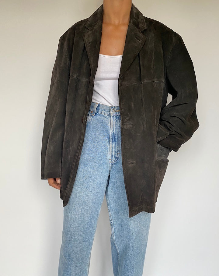 VINTAGE BROWN SUEDE LEATHER JACKET 2883