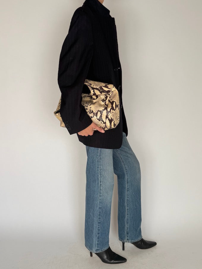 Vintage Pinstripe Blazer Navy