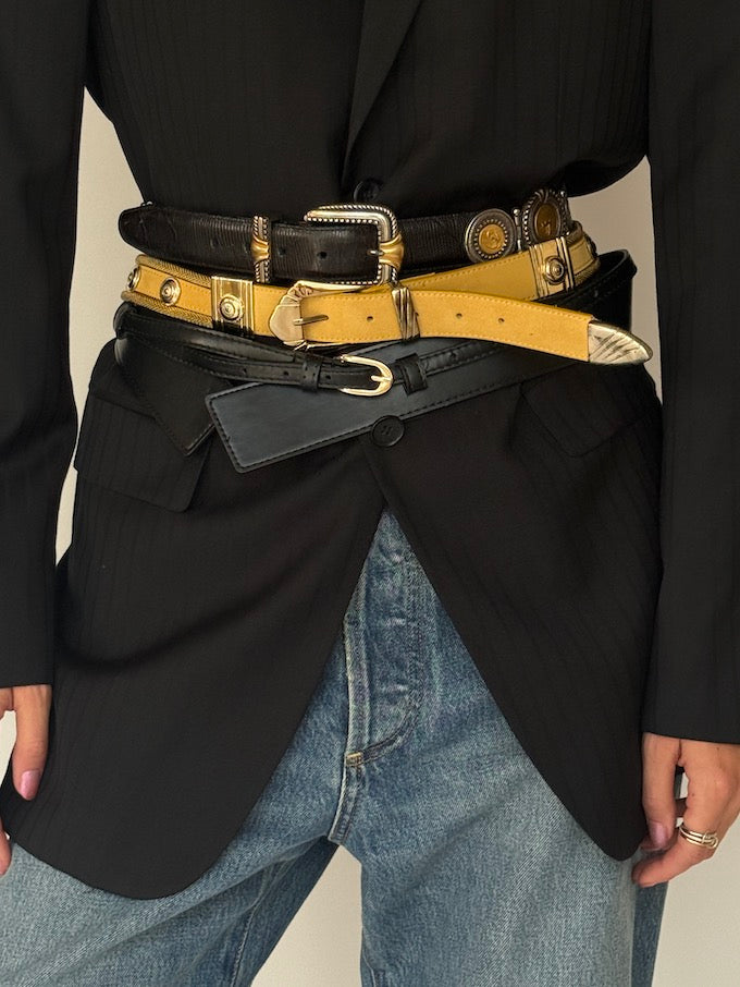 Vintage Striped Wool Blazer 5839