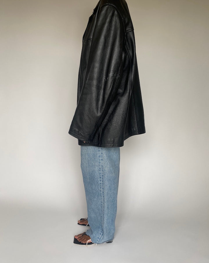 VINTAGE BLACK LEATHER JACKET 3817