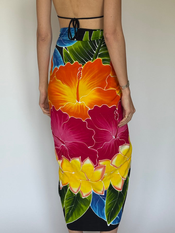 VINTAGE TROPICAL beach SARONG 6276