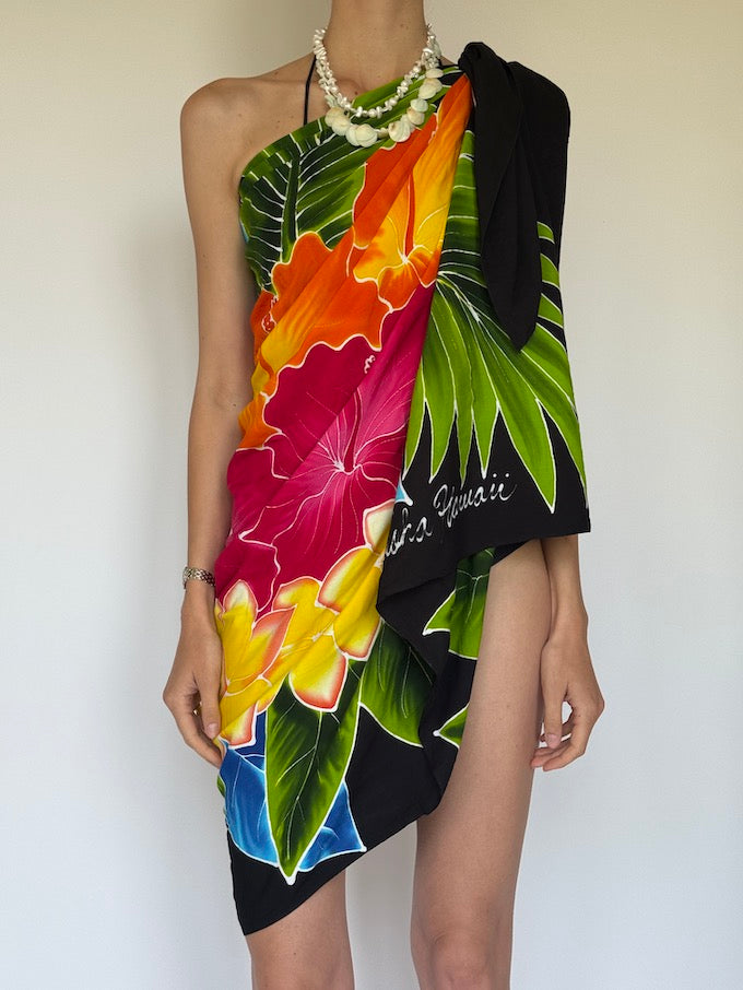 VINTAGE TROPICAL beach SARONG 6276
