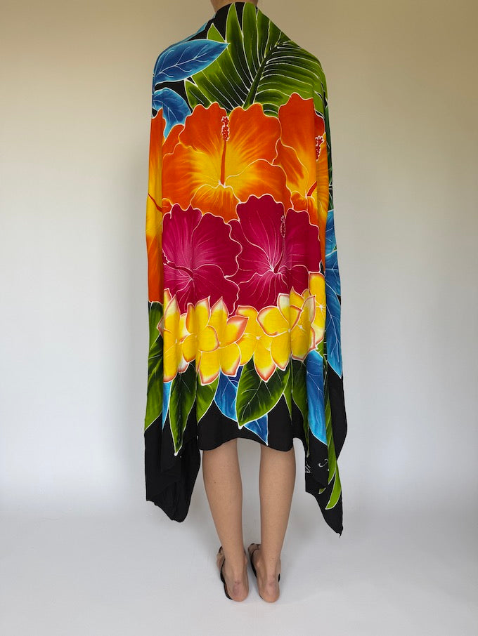 VINTAGE TROPICAL beach SARONG 6276