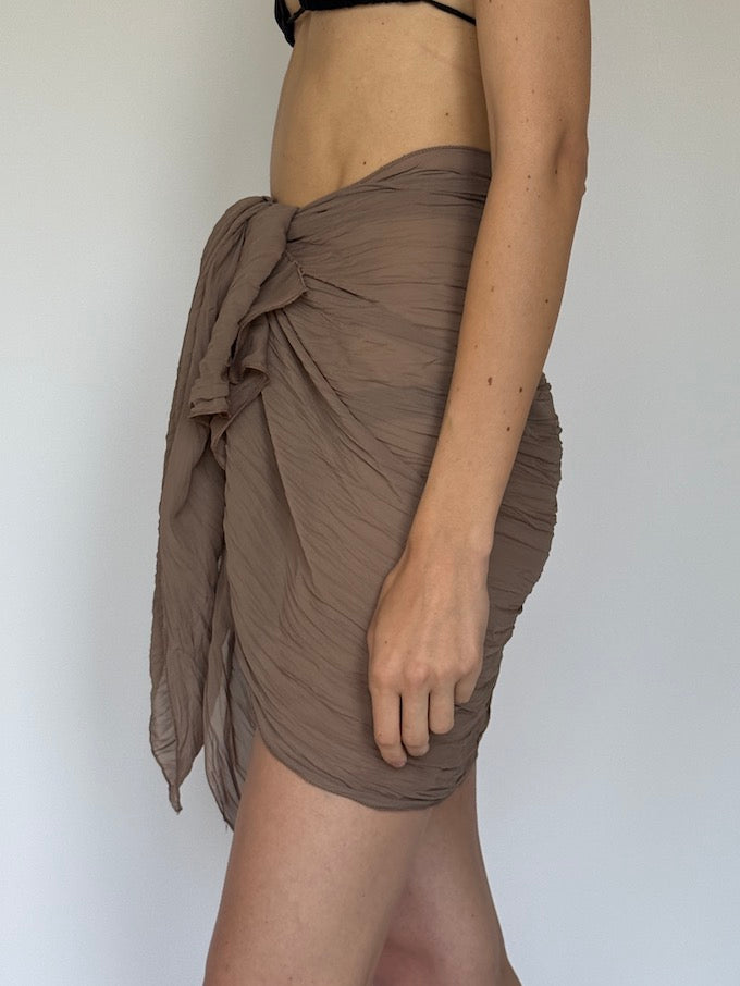 VINTAGE BEACH SARONG IN BEIGE