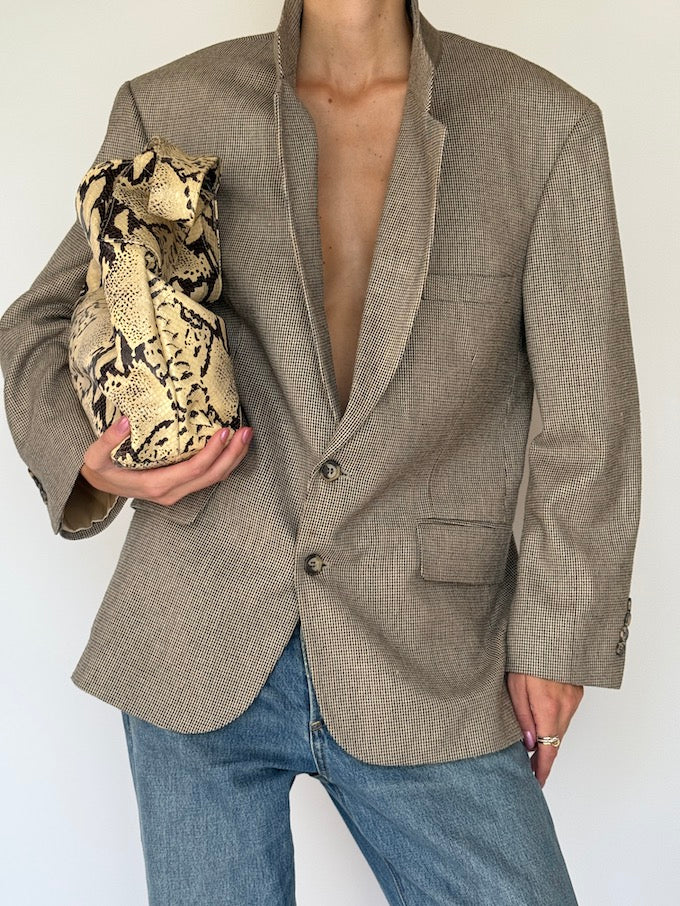Vintage single-breasted blazer beige 6246