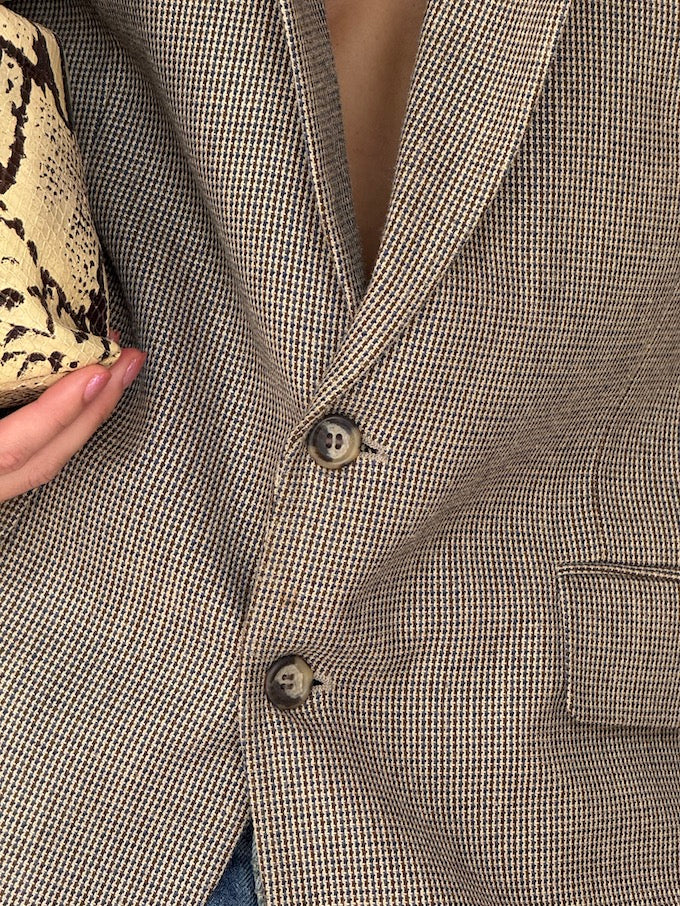 Vintage single-breasted blazer beige 6246