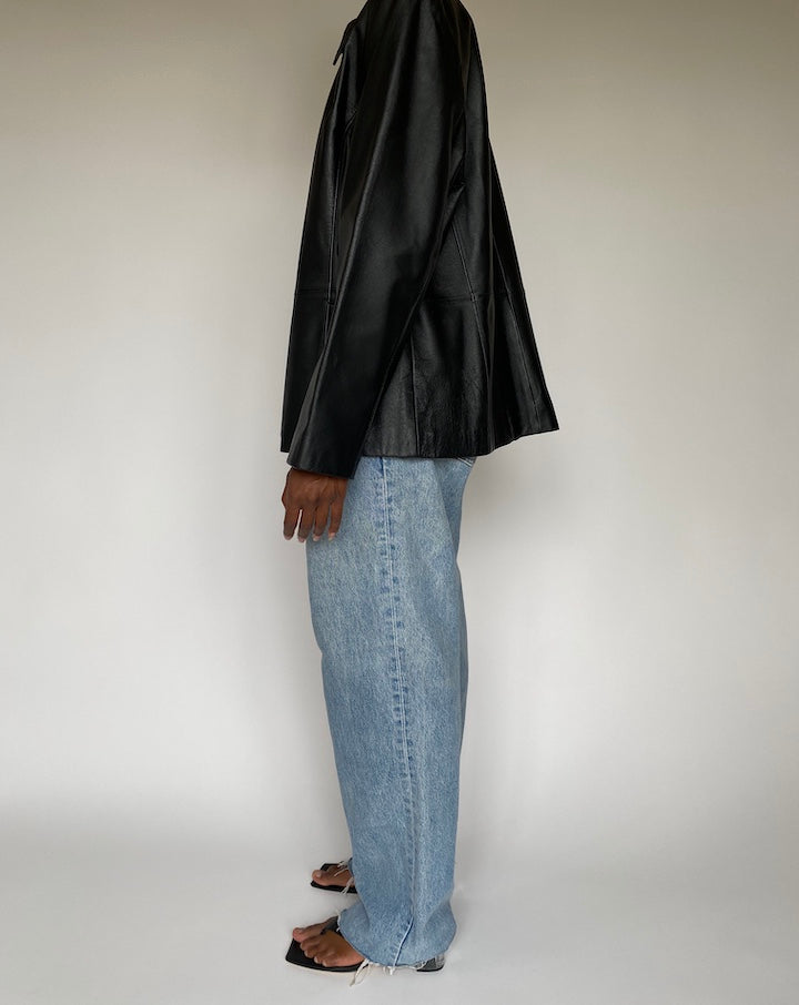 VINTAGE BLACK LEATHER JACKET 3820