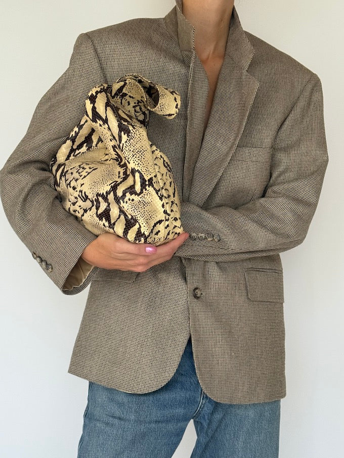 Vintage single-breasted blazer beige 6246