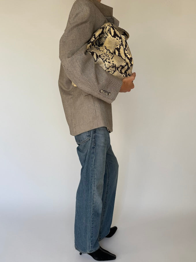 Vintage single-breasted blazer beige 6246