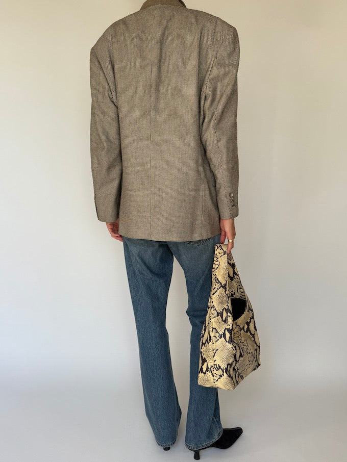 Vintage single-breasted blazer beige 6246