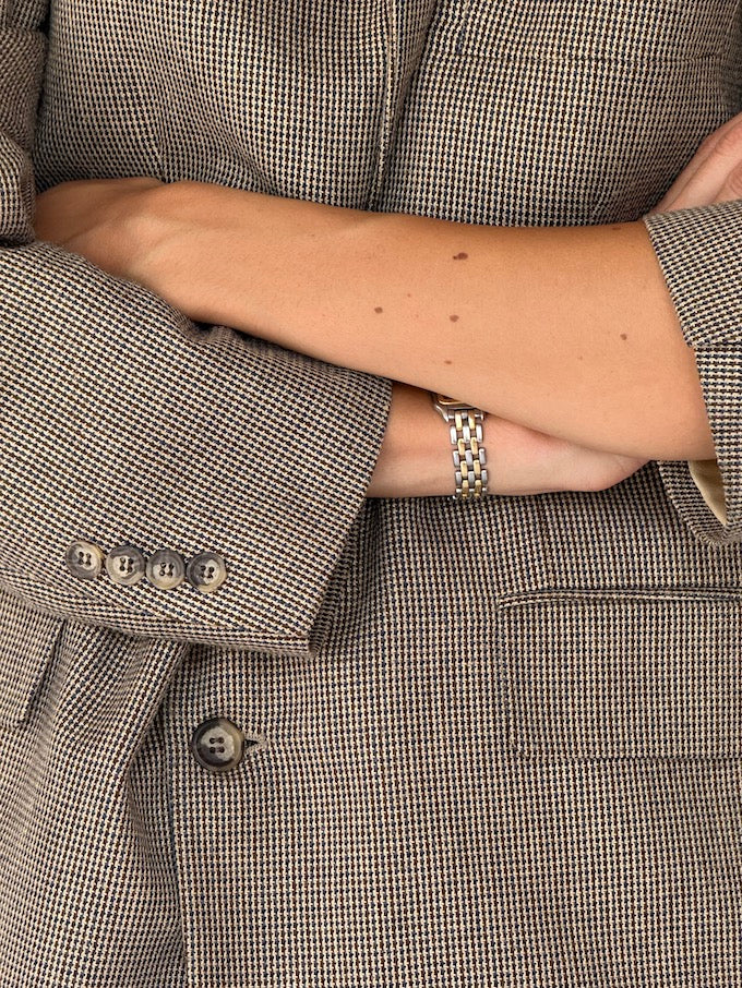 Vintage single-breasted blazer beige 6246
