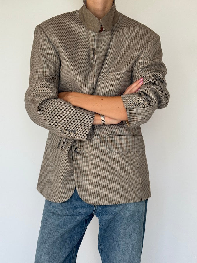 Vintage single-breasted blazer beige 6246