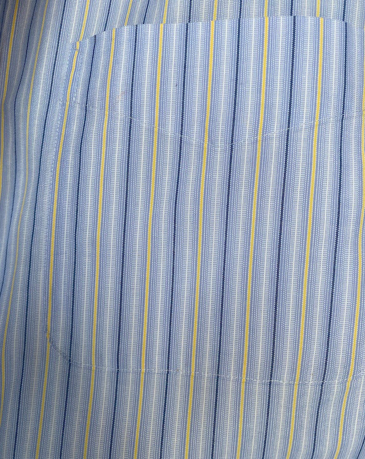VINTAGE BLUE STRIPED OVERSIZED SHIRT 2896