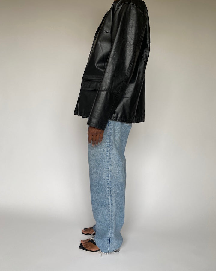 VINTAGE BLACK LEATHER JACKET 3823