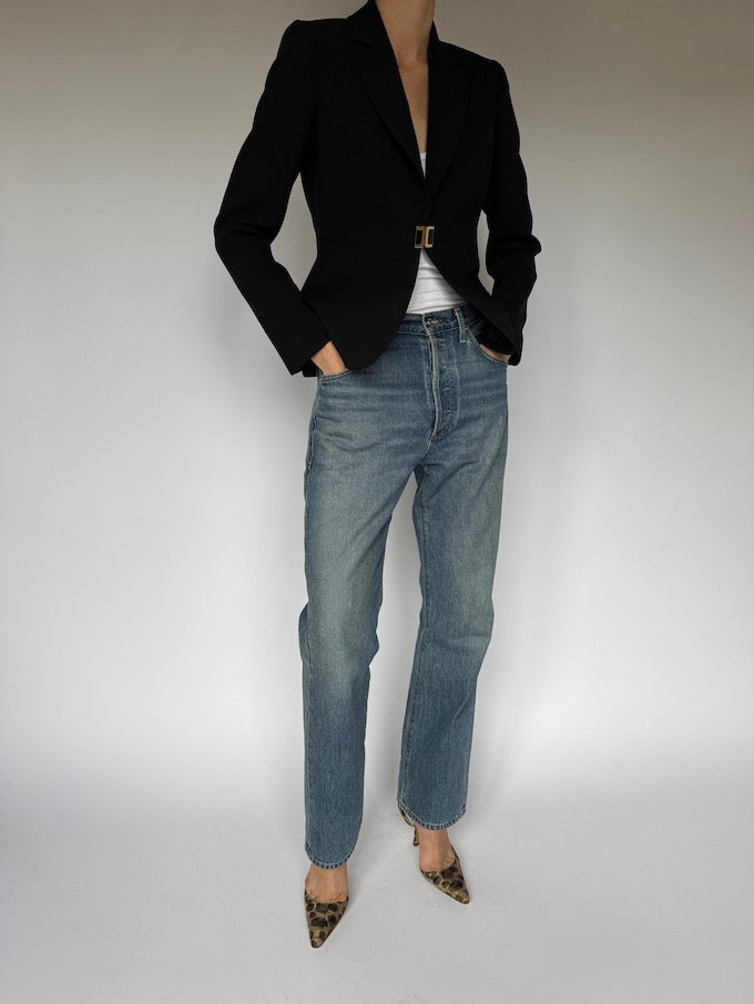 Vintage tailored blazer black 5991