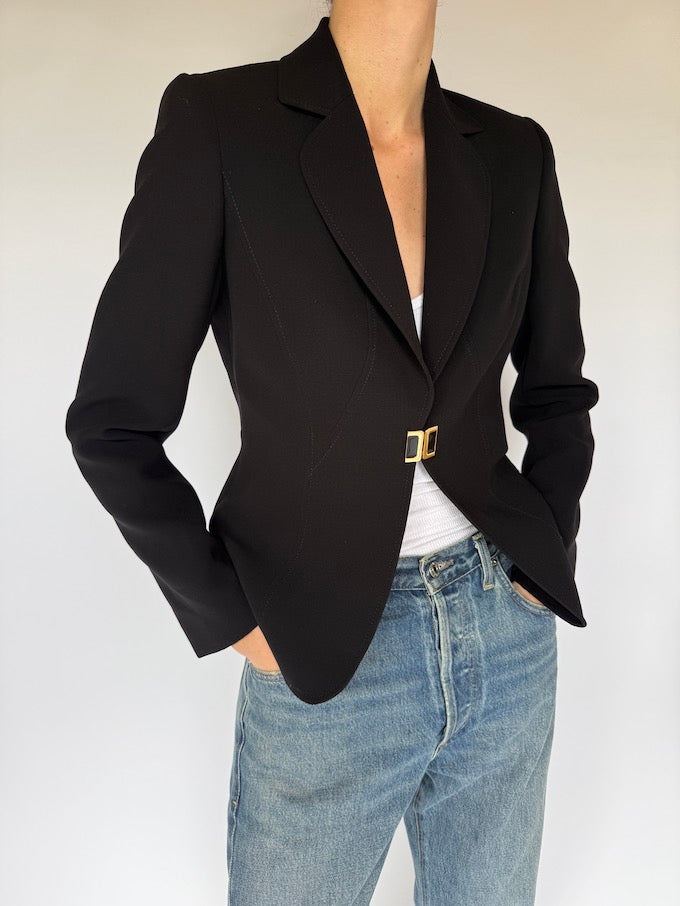Vintage tailored blazer black 5991