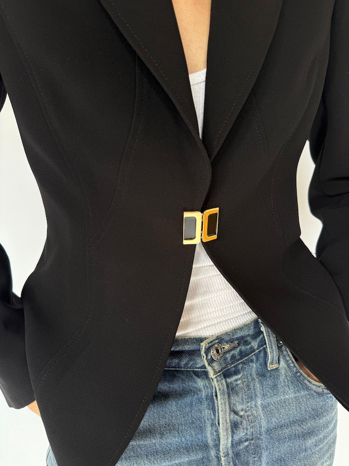 Vintage tailored blazer black 5991