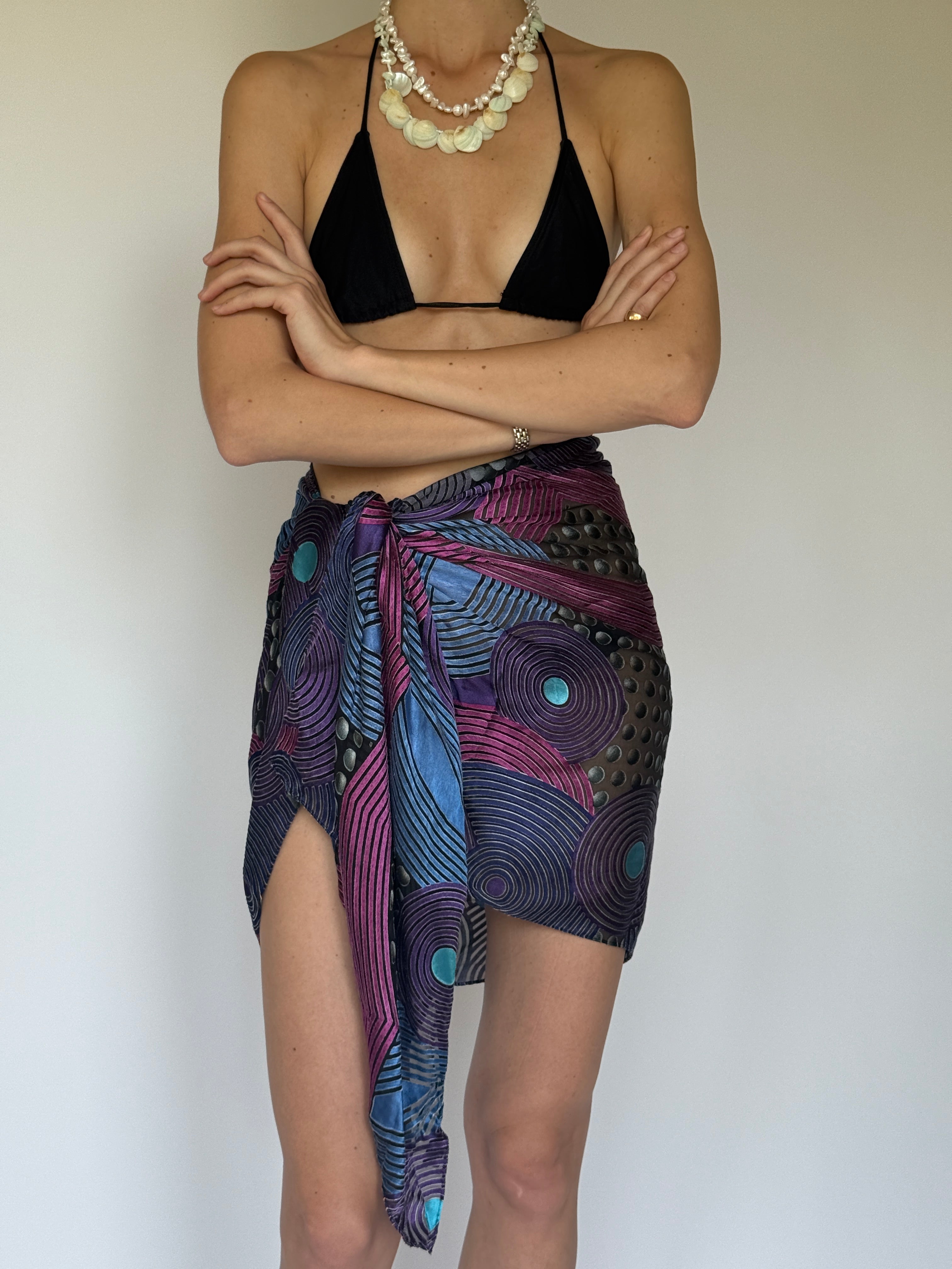 Vintage abstract Print Sarong 6283