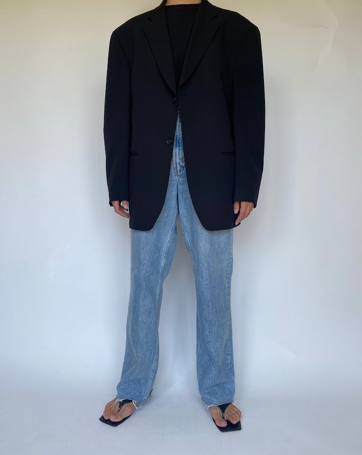 VINTAGE OVERSIZED BLACK BLAZER 3420