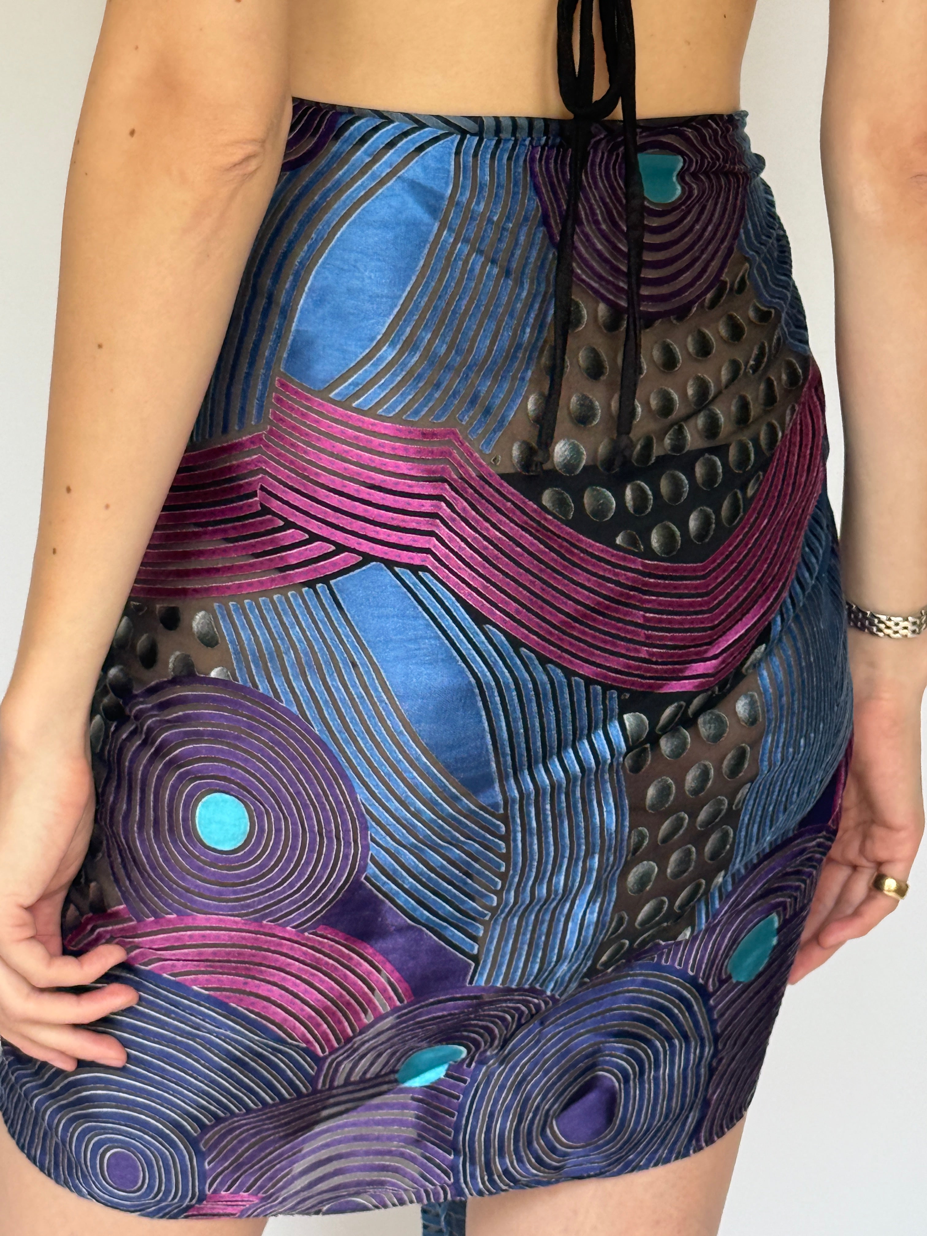 Vintage abstract Print Sarong 6283