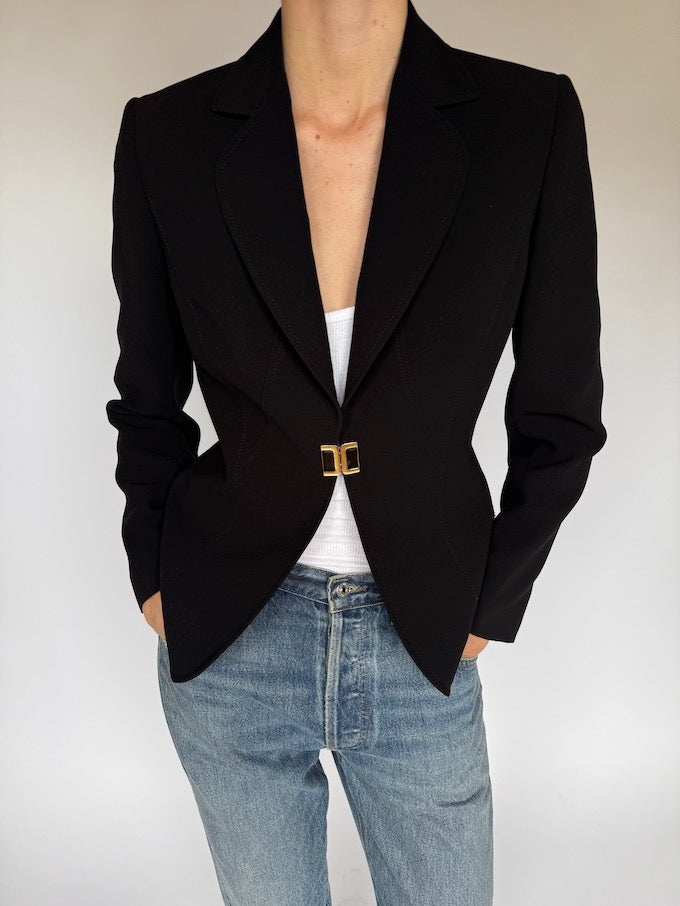 Vintage tailored blazer black 5991