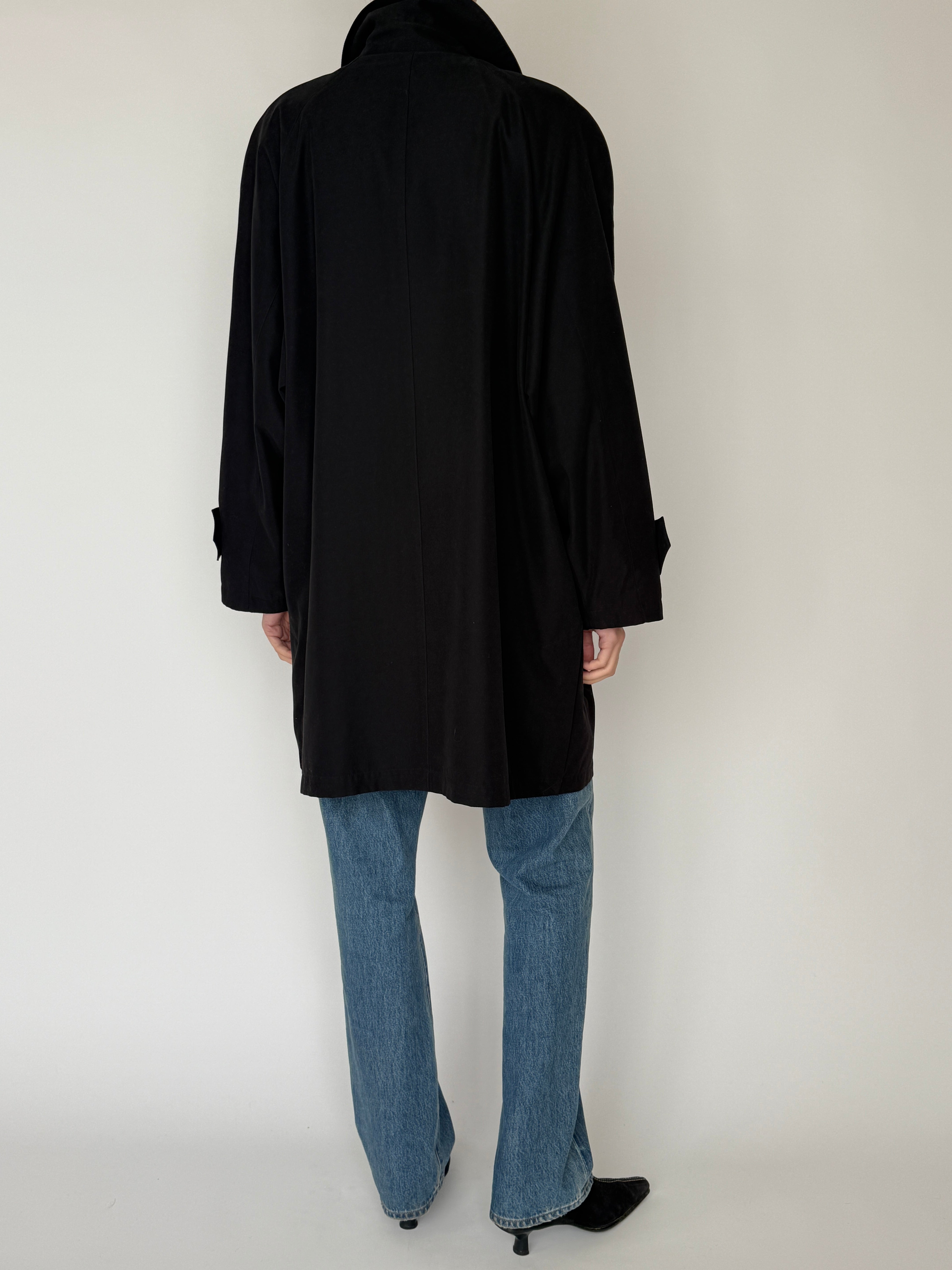 Vintage Oversized Coat Black 7227