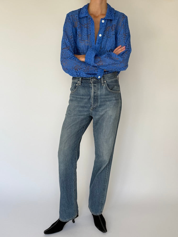 Vintage Textured Shirt blue 6264