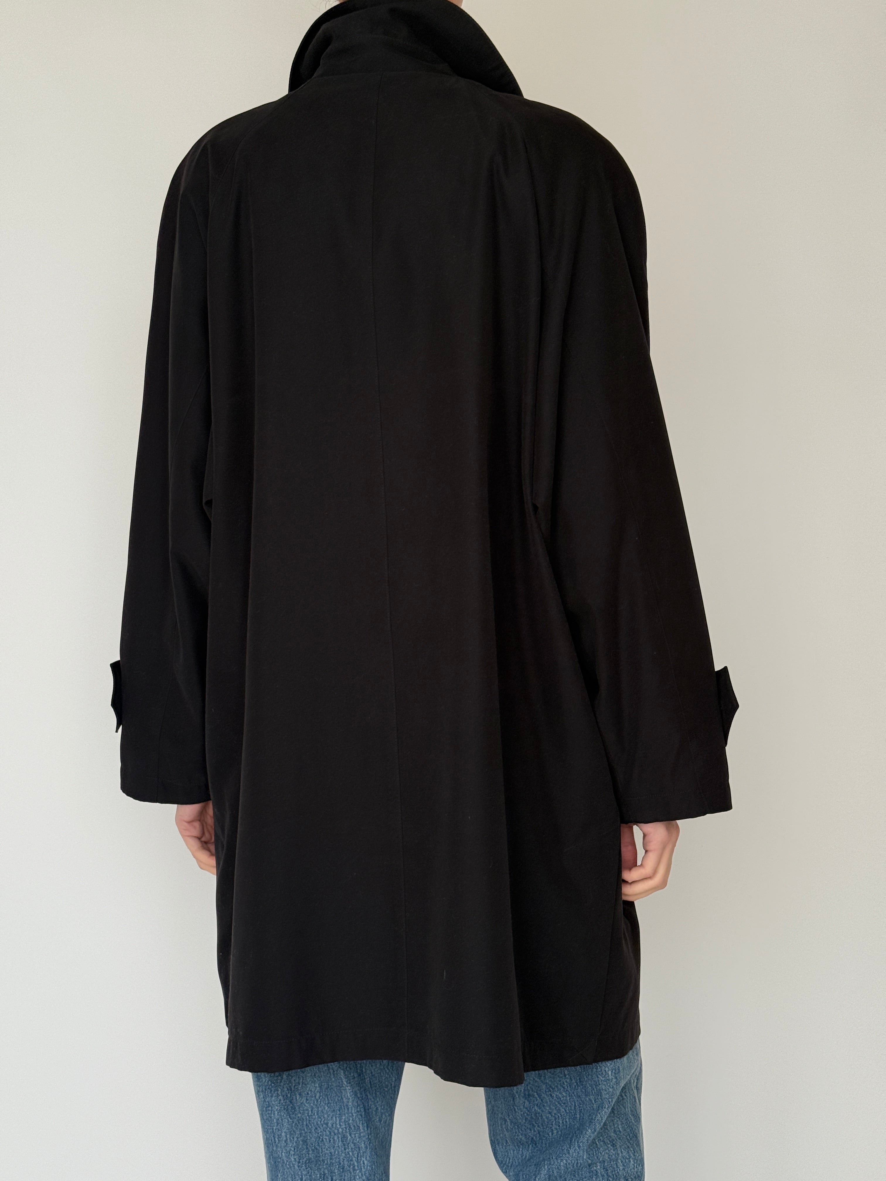 Vintage Oversized Coat Black 7227