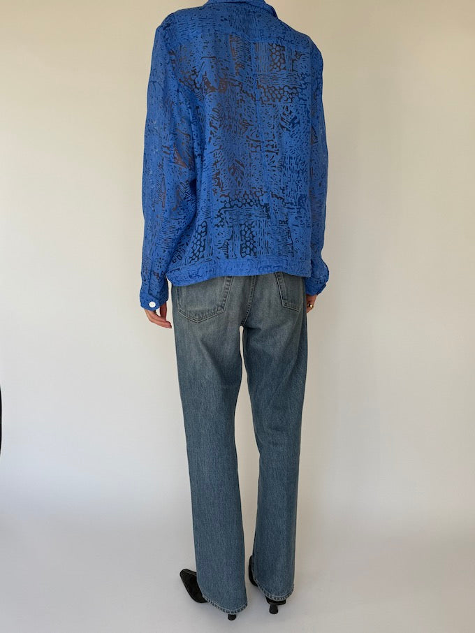 Vintage Textured Shirt blue 6264