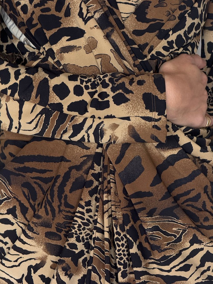 Vintage Animal Print Dress