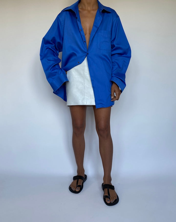 VINTAGE BLUE BUTTON DOWN LONG SLEEVE SHIRT 2907