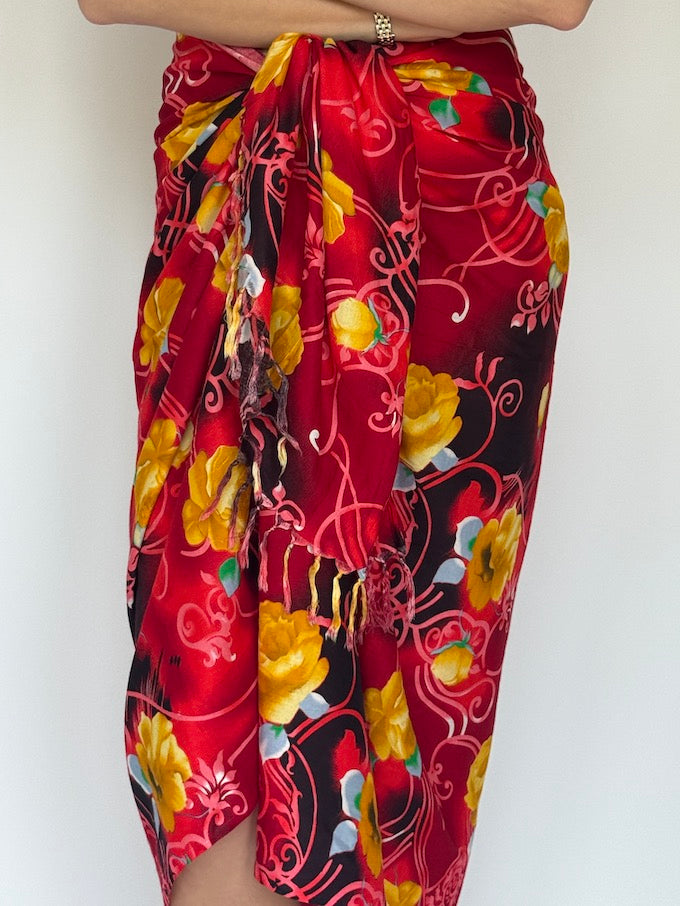 Vintage tropical beach sarong 6287