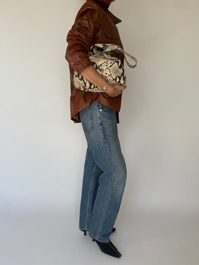 Vintage Leather Jacket Brown 6132