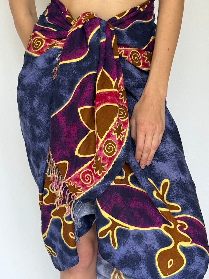 Vintage tropical beach sarong 6288