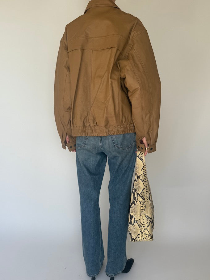 Vintage Leather Jacket Brown 6345