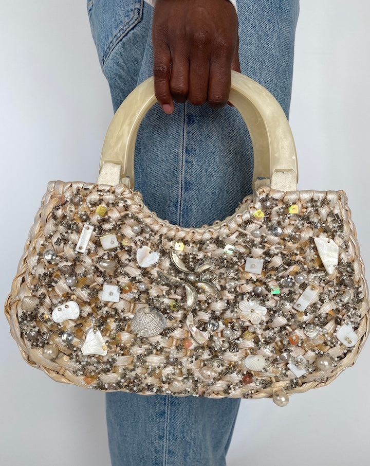 VINTAGE DETAILED BASKET BAG 4361