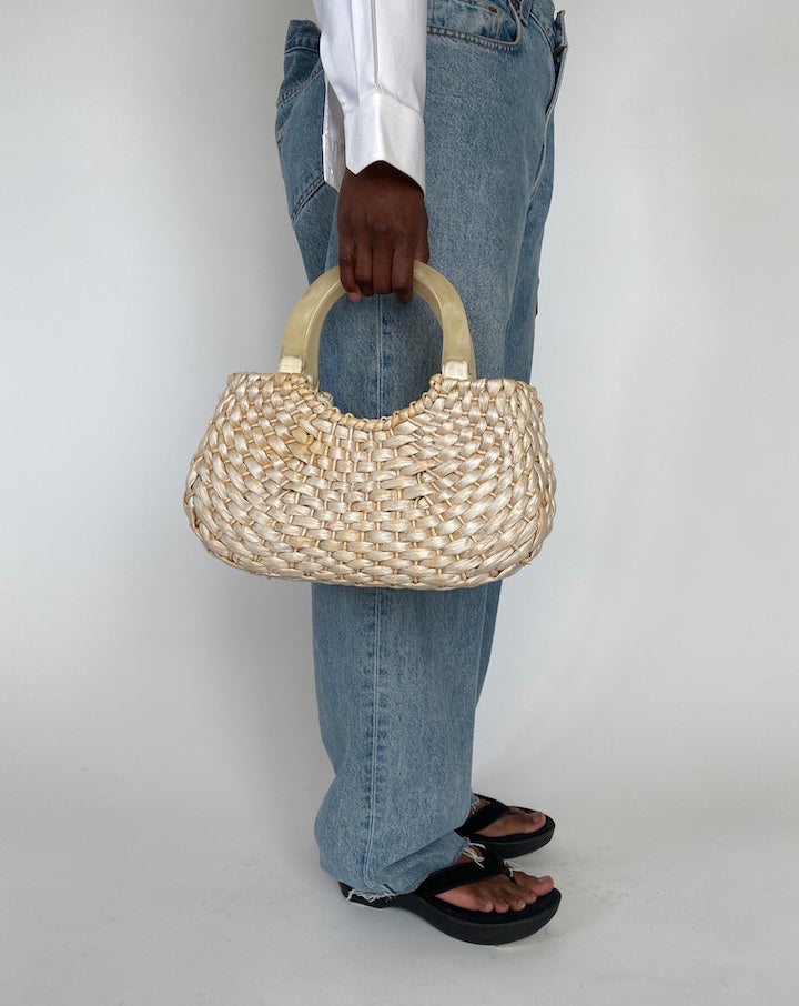 VINTAGE DETAILED BASKET BAG 4361