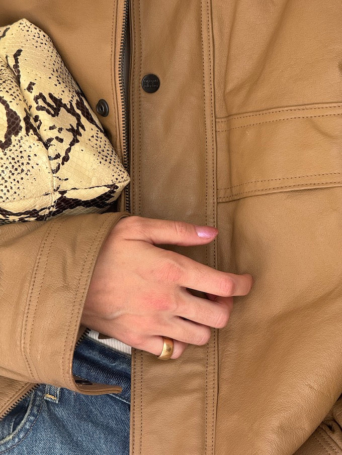Vintage Leather Jacket Brown 6345